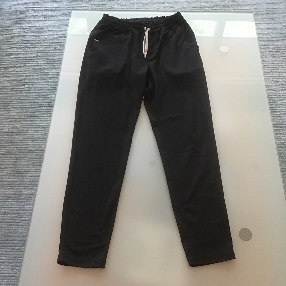 Vuori Mens Ponto Performance Joggers Black Waist Drawstring Active Pants M
